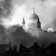 St. Paul’s Cathedral stands among the smoke of German incendiaries, a lasting symbol of British resolve in the face of relentless German air raids